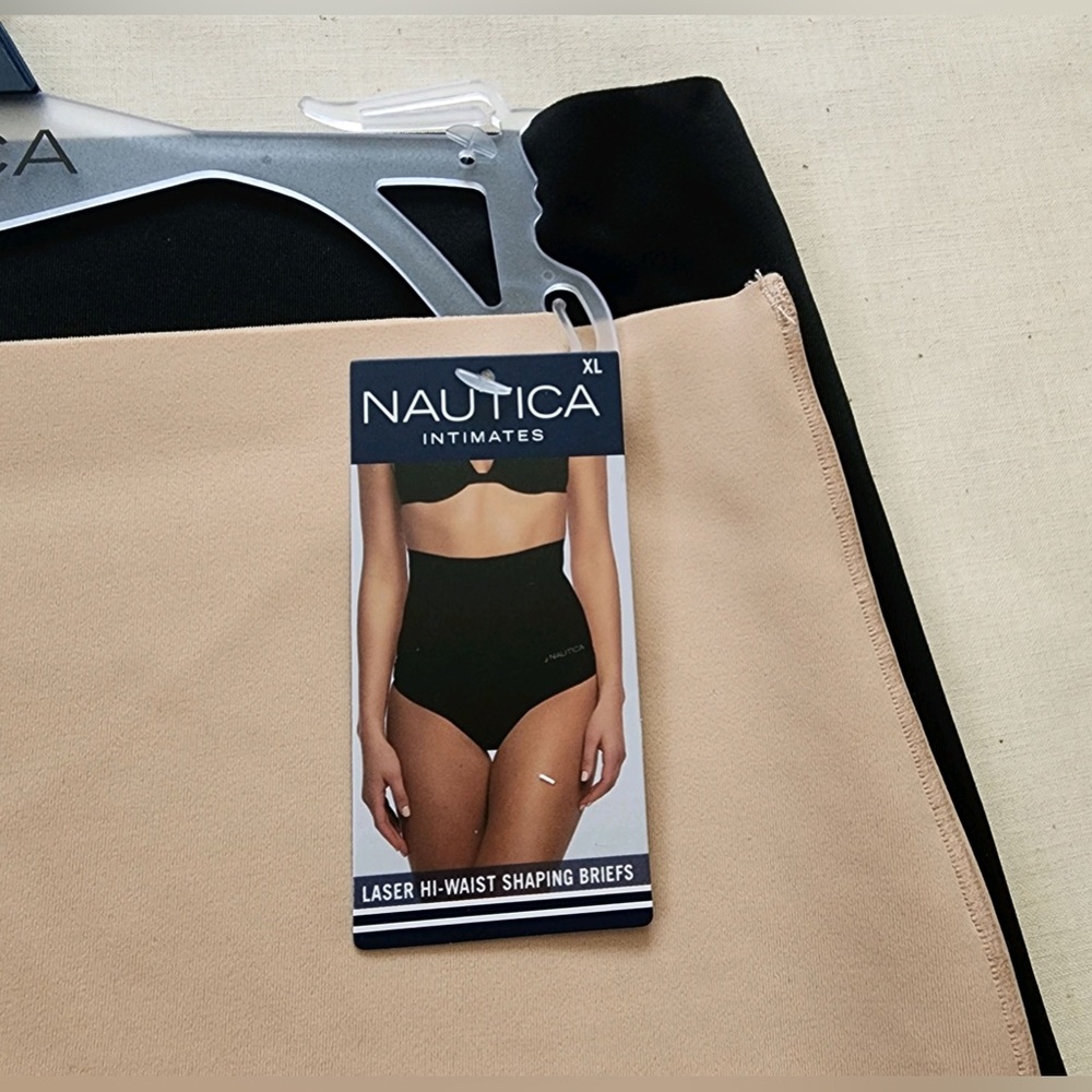 HI-WAIST FIRM CONTROL LASER CUT NO PANTY LINES SHAPING BRIEFS by NAUTICA - 2pc - Picture 5 of 8